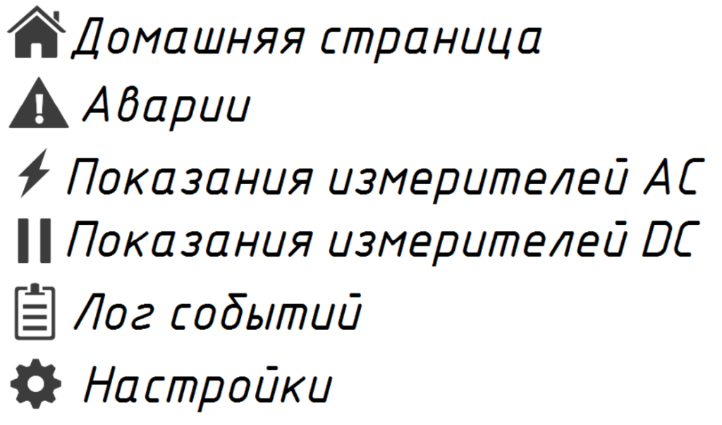Меню АПА